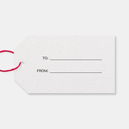 Modernes Foto Geschenkanhänger (Rückseite Horizontal)