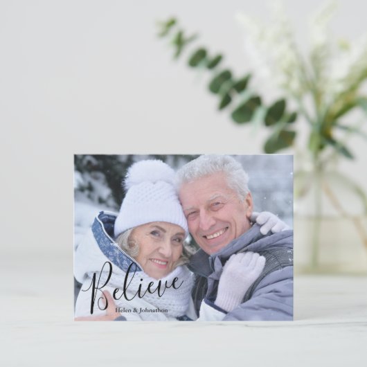 Modernes Foto glaubt Weihnachten (Stehend Vorderseite)