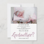 Modernes Foto Godmutter Vorschlag Einladung (Vorderseite)