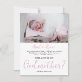 Modernes Foto Godmutter Vorschlag Einladung (Vorderseite)