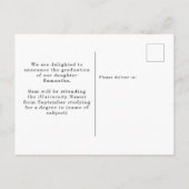 Modernes Foto Gold Black 2023 Abschluss Ankündigungspostkarte (Rückseite)