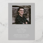 Modernes Foto Gold Foil Abschluss Ankündigung (Rückseite)