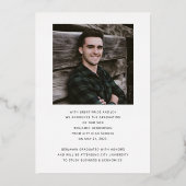 Modernes Foto Gold Foil Abschluss Ankündigung (Rückseite)