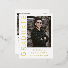 Modernes Foto Gold Foil Abschluss Ankündigung