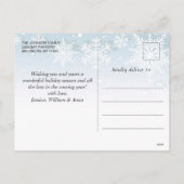 Modernes FOTO Golden Christmas Gruß Feiertagspostkarte (Rückseite)