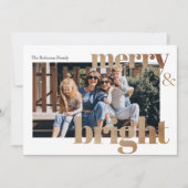 Modernes Foto Golden Merry und Helle Weihnachten (Vorderseite)