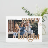 Modernes Foto Golden Merry und Helle Weihnachten (Stehend Vorderseite)