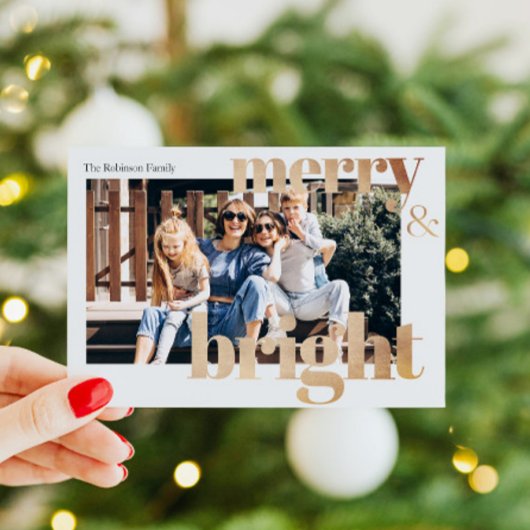 Modernes Foto Golden Merry und Helle Weihnachten