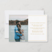 Modernes Foto, Goldtext ändert die Datumskarte Dankeskarte (Vorderseite)