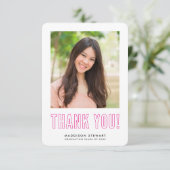 modernes Foto GRAD DANK Dankeskarte (Stehend Vorderseite)