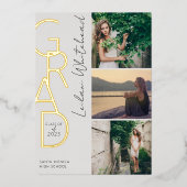 Modernes Foto Grad Light Grau Folieneinladung (Vorderseite)