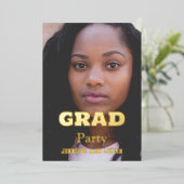 MODERNES FOTO GRAD PARTY FOLIENEINLADUNG (Stehend vorne)