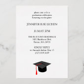 MODERNES FOTO GRAD PARTY FOLIENEINLADUNG (Rückseite)