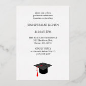 MODERNES FOTO GRAD PARTY FOLIENEINLADUNG (Rückseite)