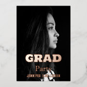 MODERNES FOTO GRAD PARTY FOLIENEINLADUNG (Vorderseite)