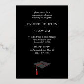 MODERNES FOTO GRAD PARTY FOLIENEINLADUNG (Rückseite)