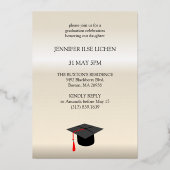 MODERNES FOTO GRAD PARTY FOLIENEINLADUNG (Rückseite)