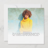 Modernes Foto Graduate 2022 Ankündigung Black (Rückseite)