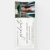 Modernes Foto-Graduate-Banner - weiß Banner (Vertikal)