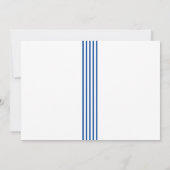 Modernes Foto Graduate Blue Stripes kundenspezifis Ankündigung (Rückseite)