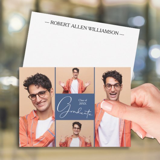 Modernes Foto Graduate Flat Vielen Dank Mitteilungskarte