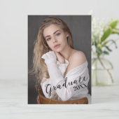 Modernes Foto Graduate Karte (Stehend Vorderseite)