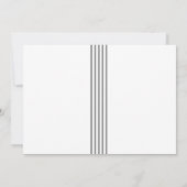 Modernes Foto Graduate Silver Stripes Abschluss Ankündigung (Rückseite)