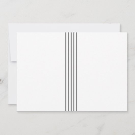 Modernes Foto Graduate Silver Stripes Abschluss Ankündigung (Rückseite)