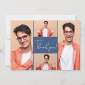 Modernes Foto Graduate Vielen Dank Mitteilungskarte (Vorderseite)