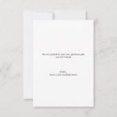 Modernes Foto Grateful Baby Dusche Dankeskarte (Rückseite)