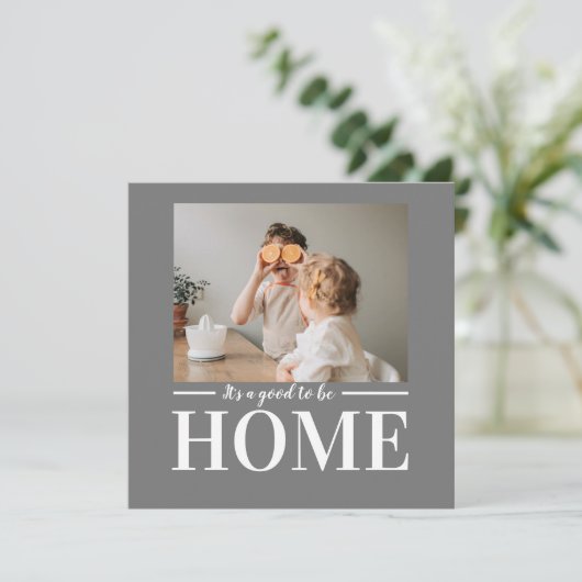 Modernes Foto grau Es ist gut, Zuhause-Quote Gesch (Stehend Vorderseite)