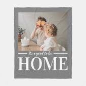 Modernes Foto grau Es ist gut, Zuhause-Quote Gesch Fleecedecke (Vorderseite)