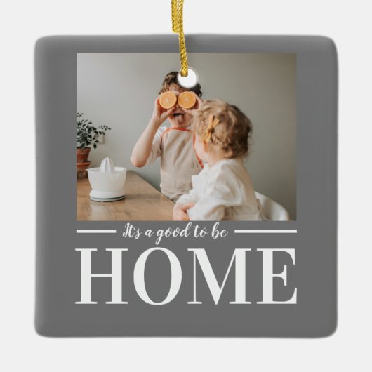 Modernes Foto grau Es ist gut, Zuhause-Quote Gesch Keramikornament (Vorderseite)