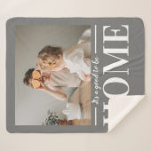 Modernes Foto grau Es ist gut, Zuhause-Quote Gesch Sherpadecke (Vorderseite (Horizontal))