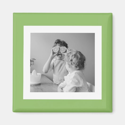 Modernes Foto Green Simple Loft Magnet (Vorne)