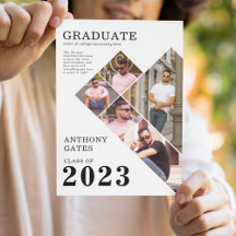 Modernes Foto Grid Abschluss Graduate