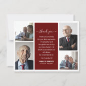 Modernes Foto Grid Memorial | Beerdigung Dankeskarte (Vorderseite)