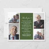 Modernes Foto Grid Memorial | Beerdigung Dankeskarte (Vorderseite)