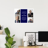 Modernes Foto Grid Memorial | Beerdigung Poster (Heimbüro)