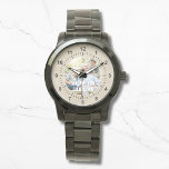 Modernes Foto Großvater Drehbuch Herz Armbanduhr<br><div class="desc">Moderne Foto Grandpa Script Heart Watches zeigt Ihr Lieblings-Foto mit dem Text "We (heart) you Grandpa" in einem modernen weißen Typografie-Overlay. Personalisieren Sie diese,  indem Sie den Text in dem dafür vorgesehenen Textfeld bearbeiten. Entworfen von ©Evco Studio www.zazzle.com/store/evcostudio</div>