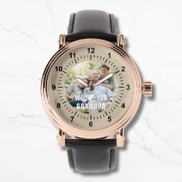 Modernes Foto Großvater Drehbuch Herz Armbanduhr