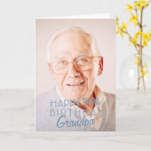 Modernes Foto Großvater Glückwunsch Geburtstagsgrü Karte (Gelbe Blume)