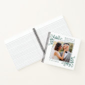 Modernes Foto Grüne Eukalyptus Wedding GuestBook Notizblock (Innenseite)