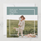 Modernes Foto Grüne Familie Liebliches Geschenk (Vorderseite)