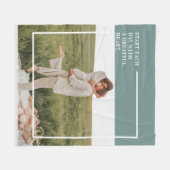 Modernes Foto Grüne Familie Liebliches Geschenk Fleecedecke (Vorderseite (Horizontal))