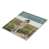 Modernes Foto Grüne Familie Liebliches Geschenk Fliese (Seite)