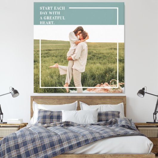 Modernes Foto Grüne Familie Liebliches Geschenk Leinwanddruck (Insitu (Schlafzimmer))