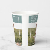 Modernes Foto Grüne Familie Liebliches Geschenk Pappbecher (Rechts)