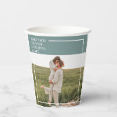 Modernes Foto Grüne Familie Liebliches Geschenk Pappbecher (Vorderseite)