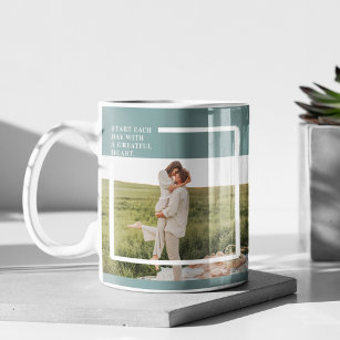 Modernes Foto Grüne Familie Liebliches Geschenk Tasse